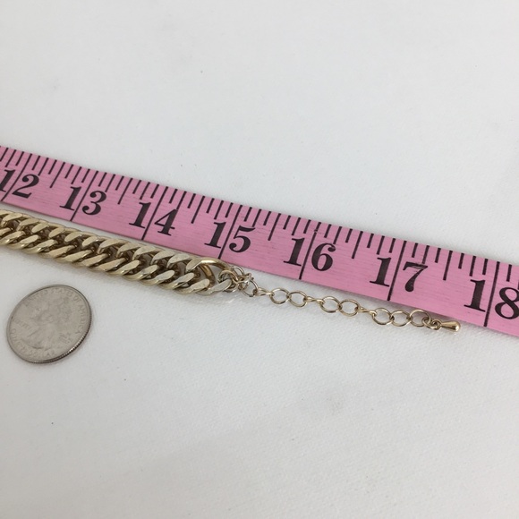 Chunky Gold Tone Chain Link Statement Choker Y2K Necklace Thick - Picture 5 of 12